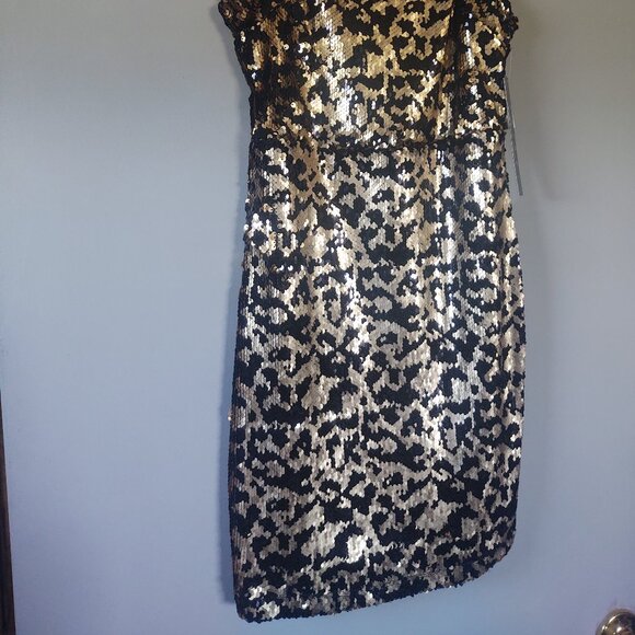 NWT Leopard-BEADed Mini-Dress~ Size: Xs - Picture 10 of 11